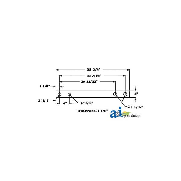 Drawbar, Economy 36" x2" x1"
